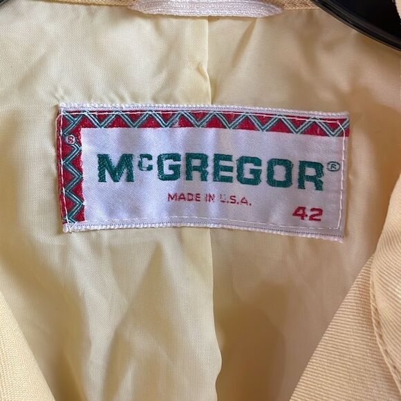 McGregor Women’s Lightweight Button Up Vintage Jacket, Size 42, Yellow - Picture 3 of 9